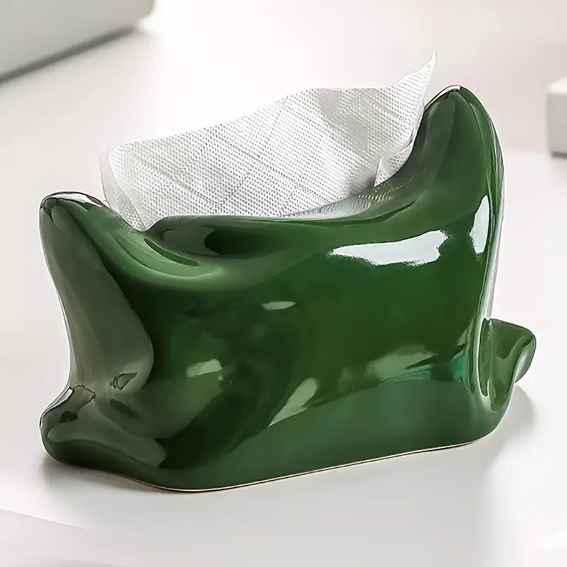 A Ceramic Tissue Box, an Interesting Storage Box for Tissues, Elegant for The Living Room, Dining Table, Coffee Table, And TV Cabinet Center, Convenient for Organizing And Displaying Paper