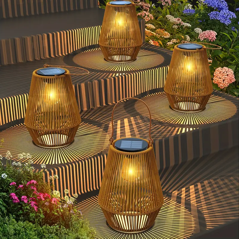 4pcs Solar Lights, Solar Lights Outdoor Solar Lights Outdoor Hanging Solar Woven Lights Solar Lights for Garden, Yard, Patio, Porch, Trees, Lawn, Path Decoration Optional 2pcs Girlfriend Valentine's Day